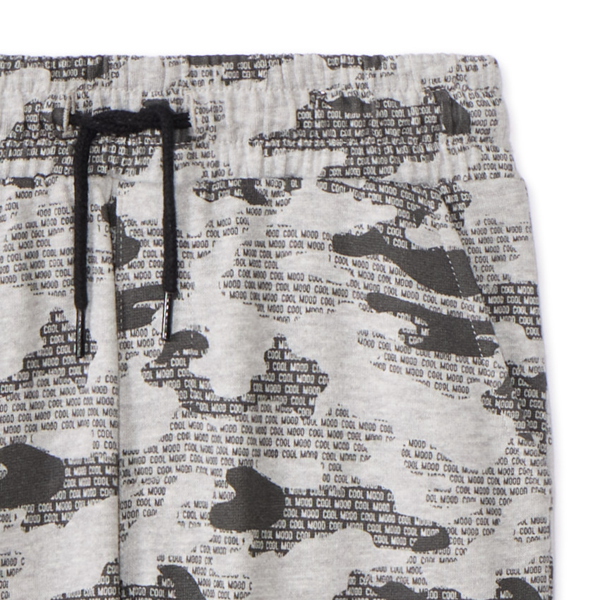Pantalón jogging de felpa con estampado de camuflaje para niño 