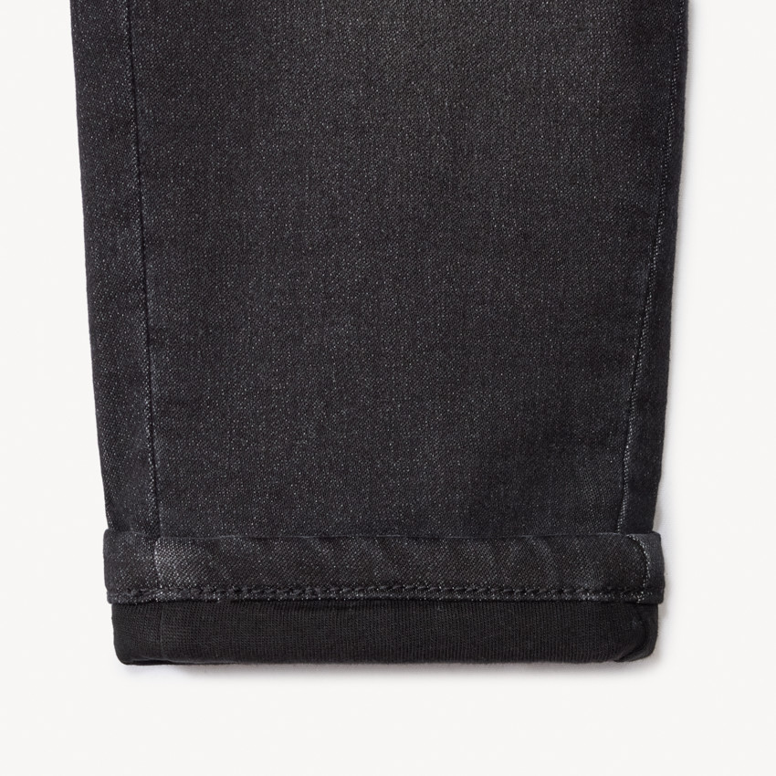 Vaquero efecto denim liso forrado en punto jersey para bebé niño 