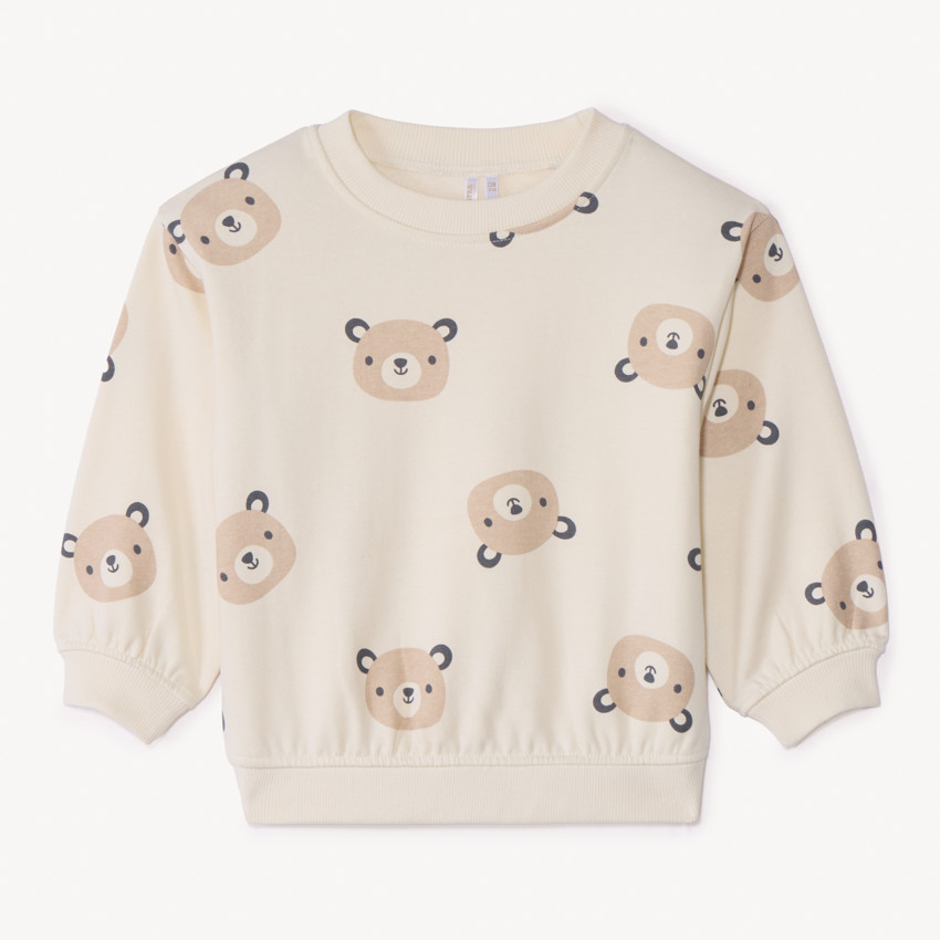 Sudadera oversize con estampado de ositos para bebé 