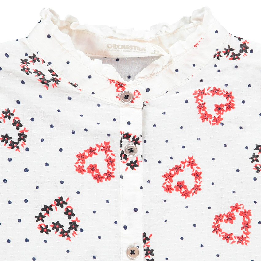 Camisa manga larga estampado corazones 