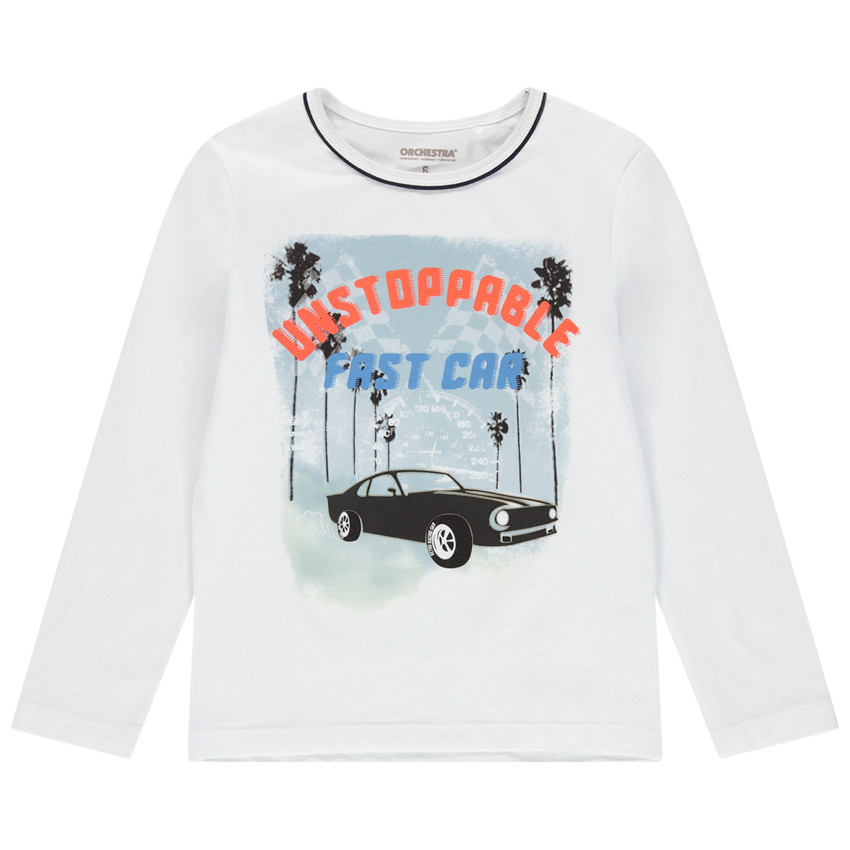 Camiseta de manga larga de punto con estampado de coche  Additional Camiseta de manga larga de punto con estampado de coche