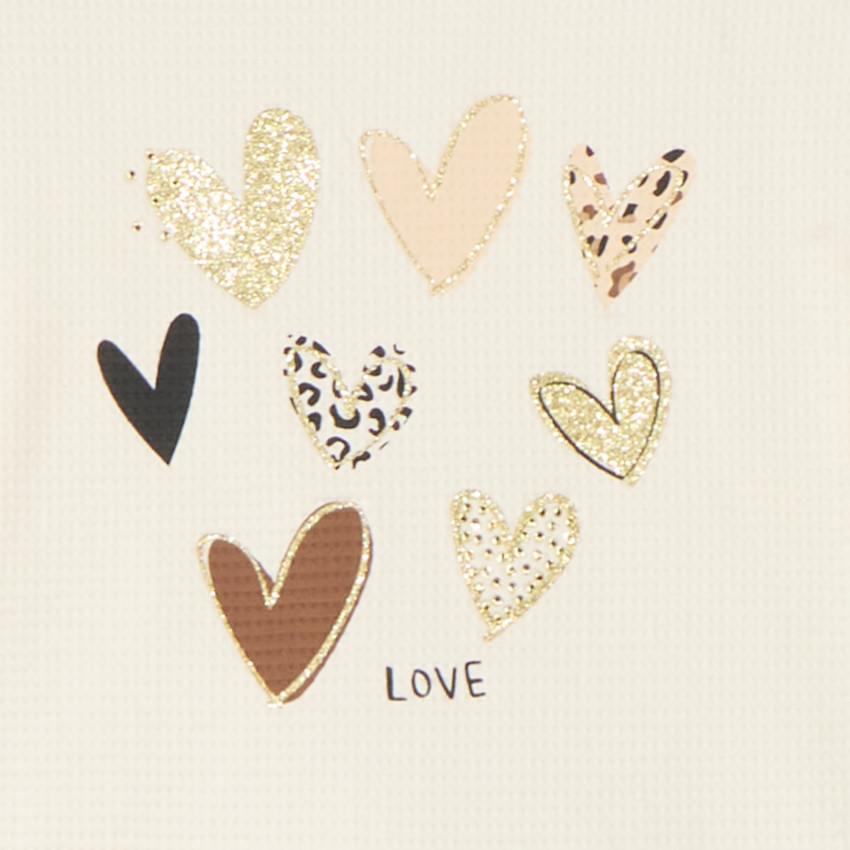 Conjunto de chándal niña con estampado de corazones 