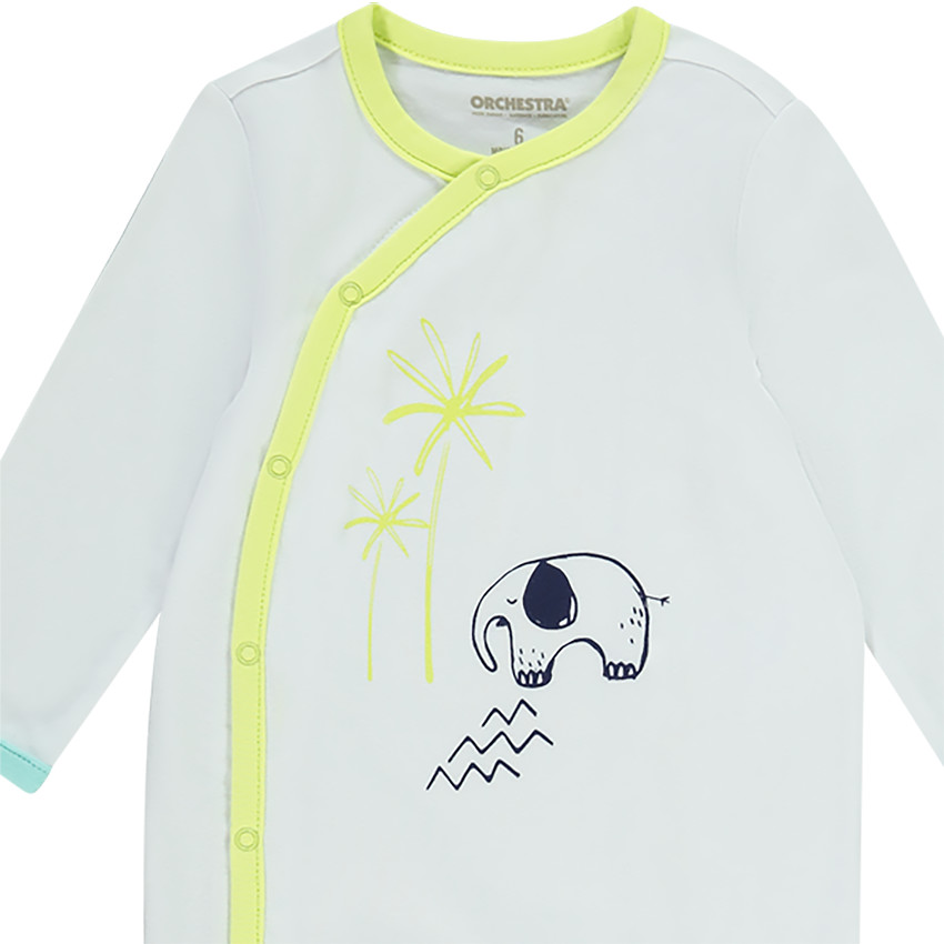 Pack de 3 peleles de elefante en jersey para bebé niño 