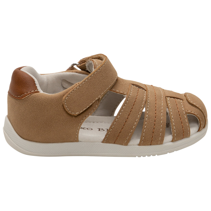 Sandalias efecto piel vuelta con punta cerrada 