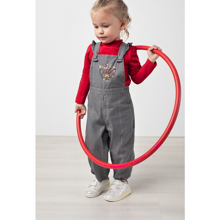 Peto largo con grandes cuadros y forro de punto  Additional Peto largo con grandes cuadros y forro de punto