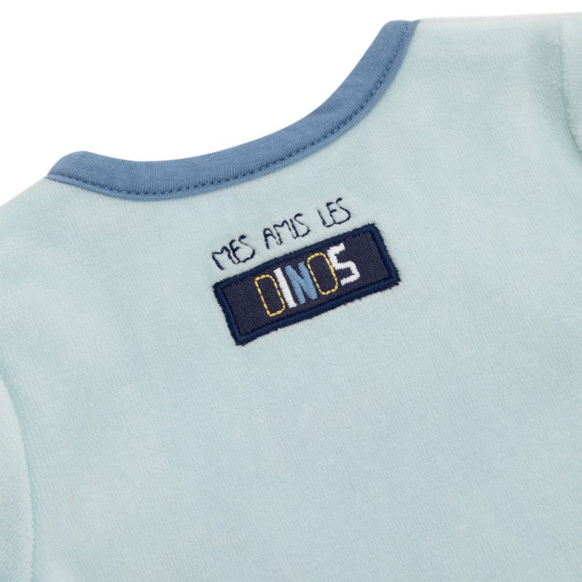 Pelele de terciopelo Mes Amigos los Dinos para bebé niño 