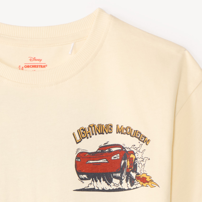 Camiseta de niño de manga corta con estampado de Flash McQueen y Martin de Disney Pixar. 