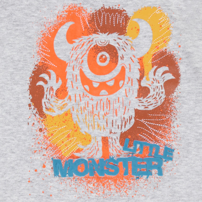 Pijama de punto con estampado de monstruos 