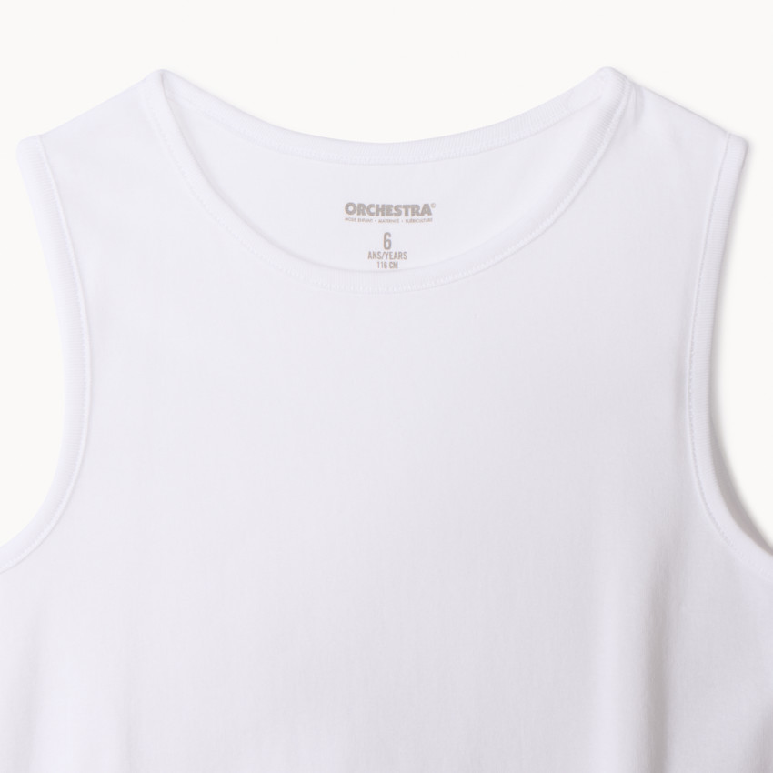 Pack de 3 camisetas interiores sin mangas lisas para niño 