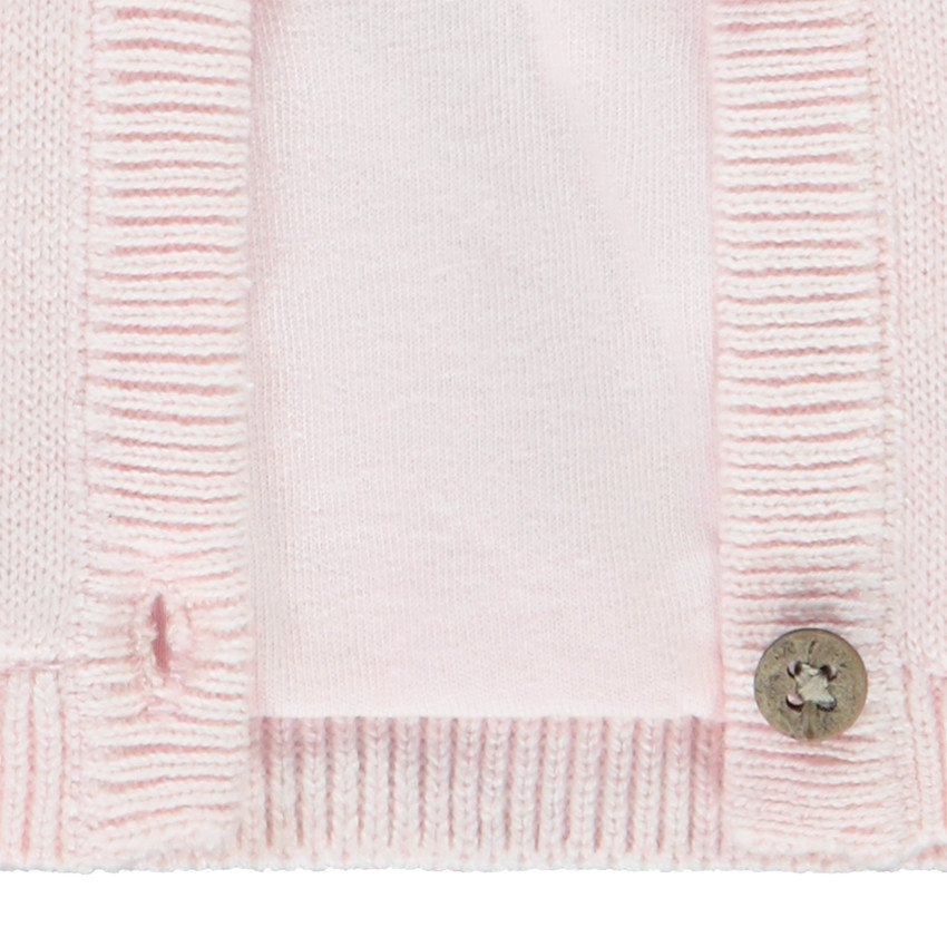 Chaleco de punto de manga larga para bebé niña 