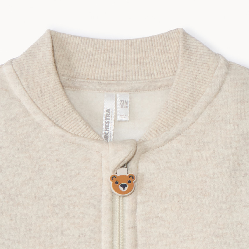 Chaleco efecto color block con parche de oso para bebé niño 