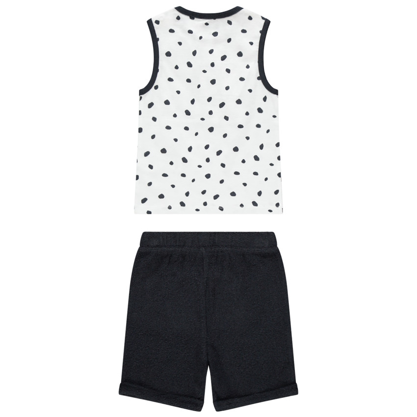 Conjunto camiseta sin mangas y bermudas bolsillo canguro 