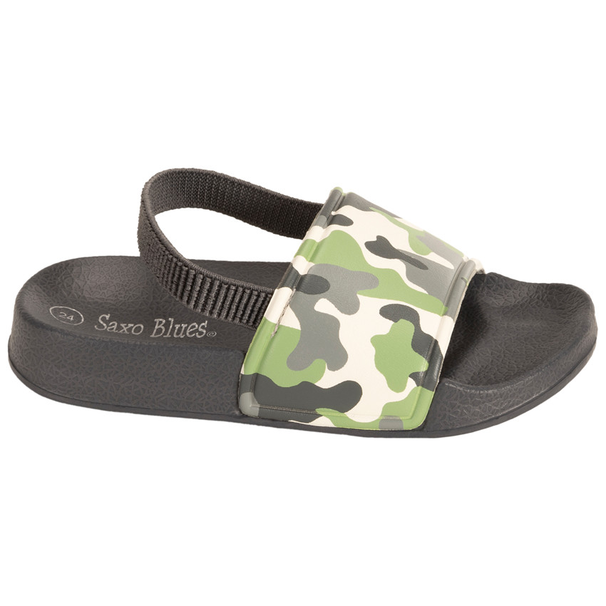 Mules con correa estampado camuflaje para niño con tira según la edad 