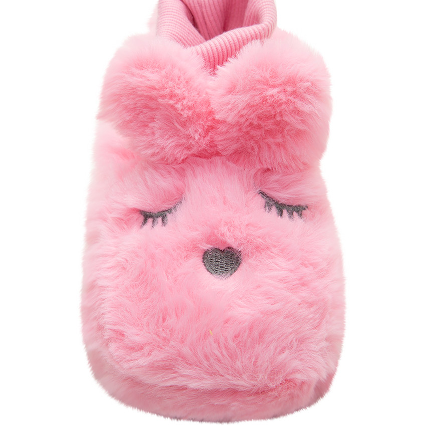 Zapatillas con forma de conejo de peluche con orejas de relieve   Additional Zapatillas con forma de conejo de peluche con orejas de relieve