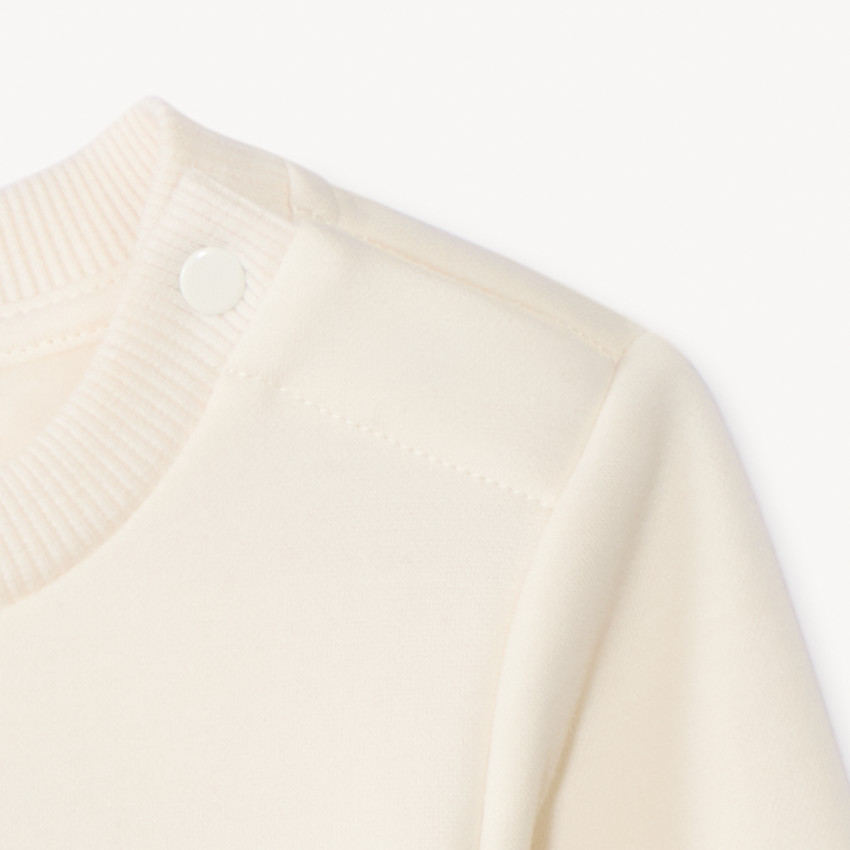 Sudadera de felpa con parches de bucles para bebé niña 