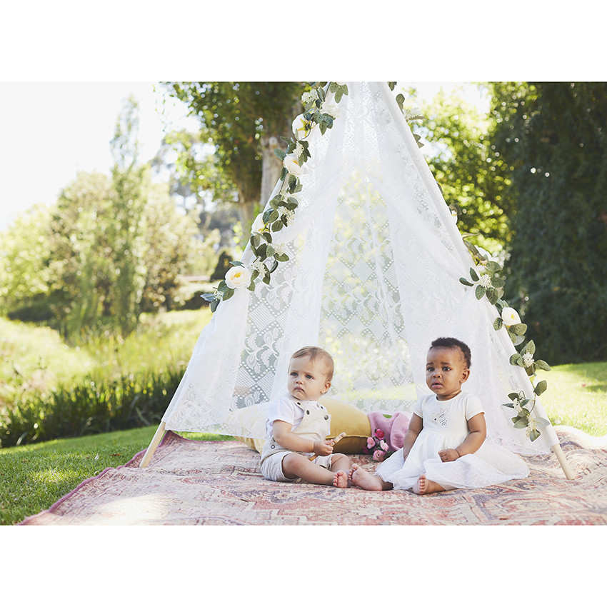 Pelele corto a rayas con bolsillos para bebé niño 