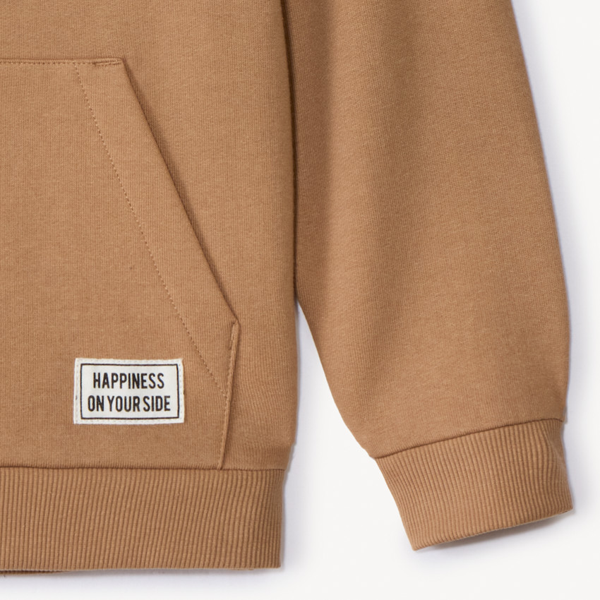 Sudadera con capucha de felpa lisa para niño 