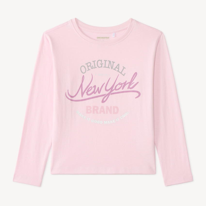 Camiseta de manga larga para niña con estampado 