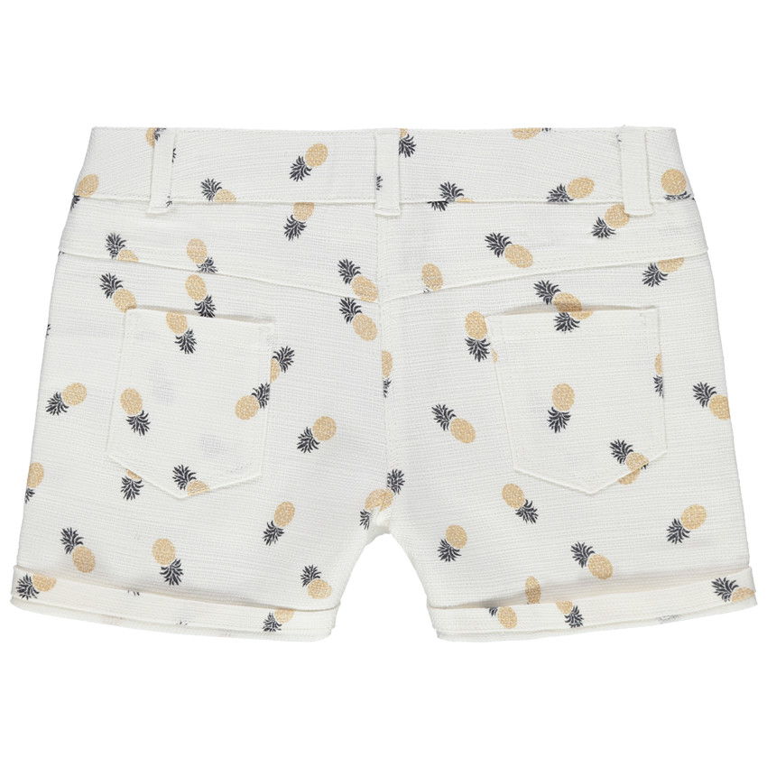 Short en coton natté print ananas 