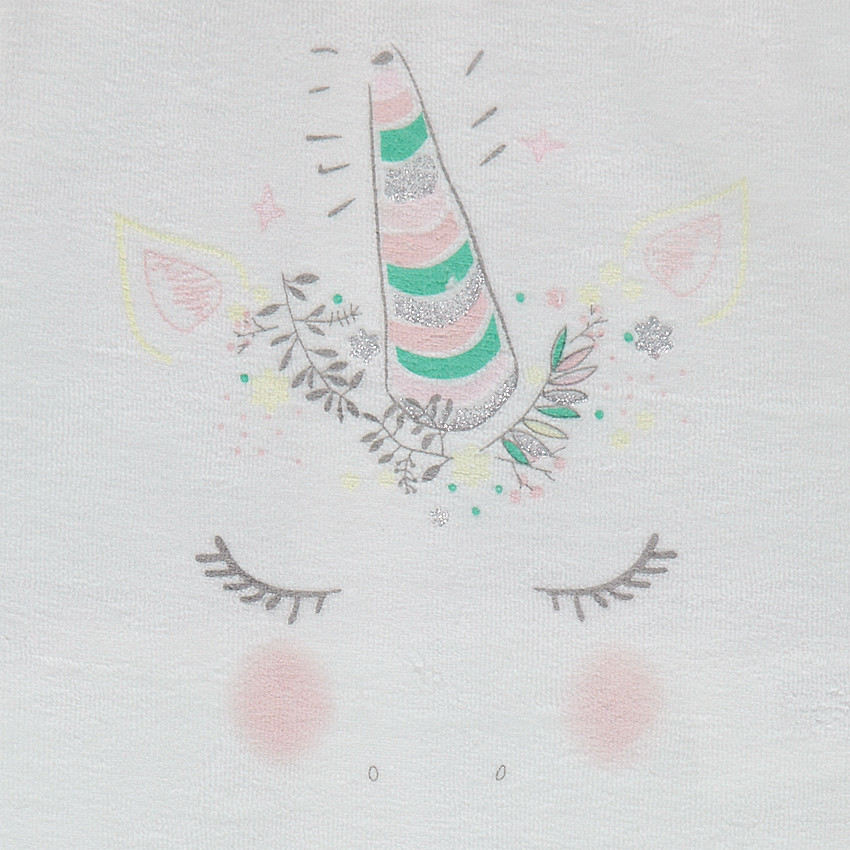 Juego de 2 pijamas de terciopelo liso/con unicornio estampados 