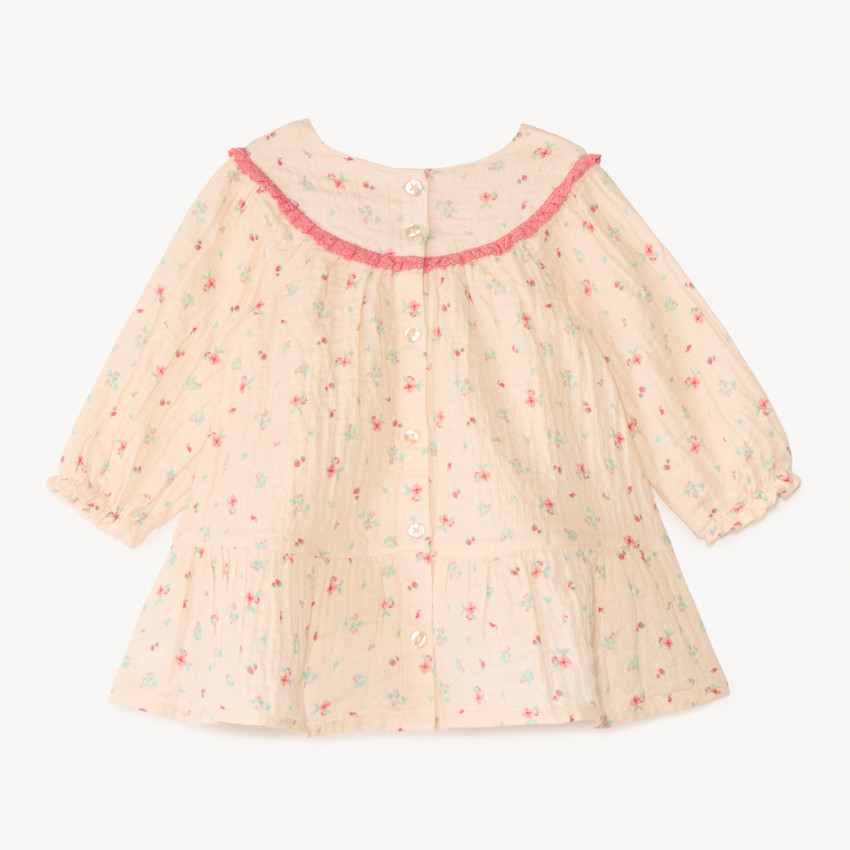 Robe en gaze imprimé fleurs pour bébé fille 