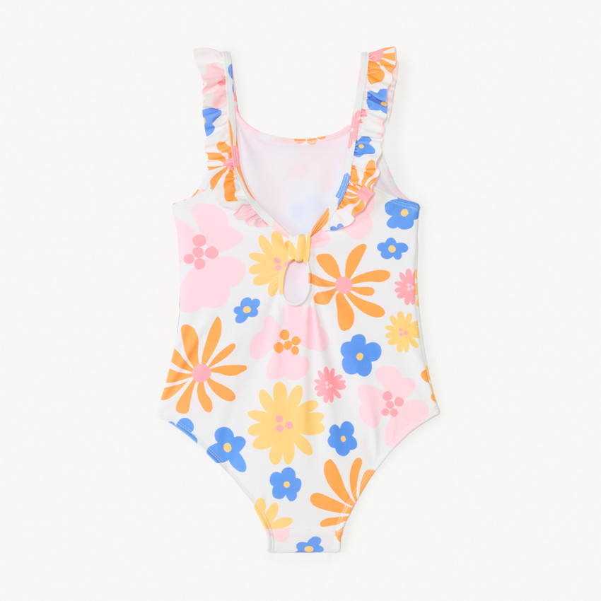 Bañador de una pieza con estampado floral para niña 