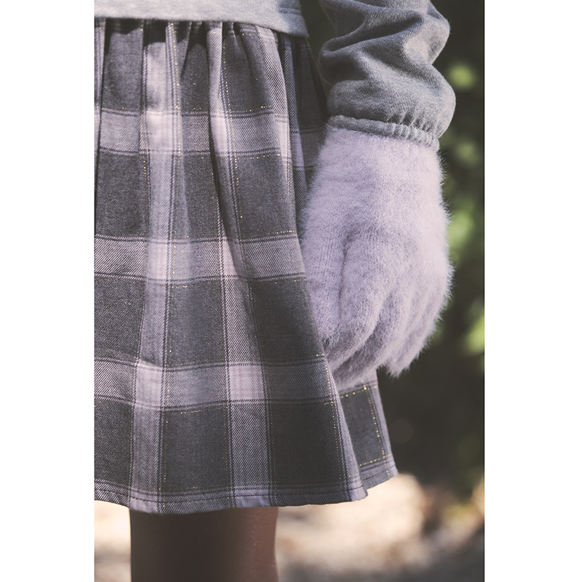 Guantes de punto con pelo niña 