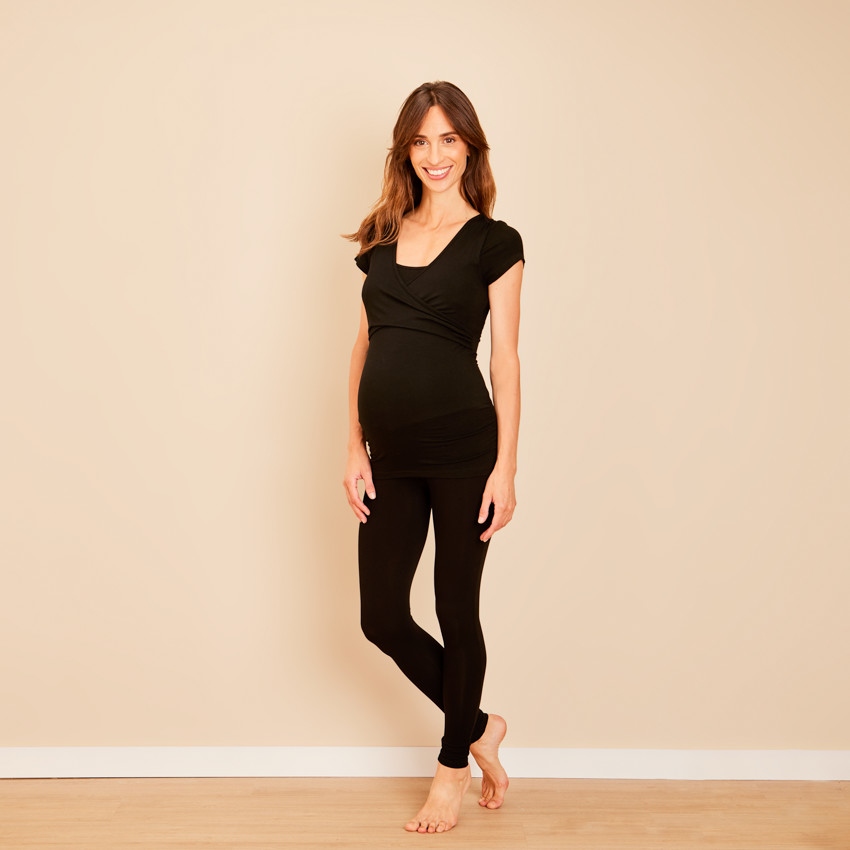 Leggings premamá de viscosa con banda alta  Additional Leggings premamá de viscosa con banda alta