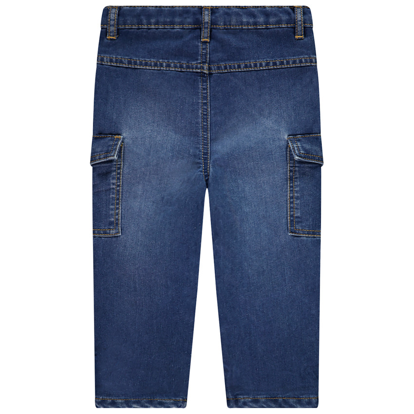 Pantalón de denim con forro de jersey efecto cargo para bebé niño 