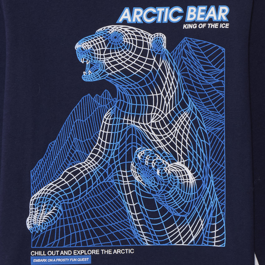 Camiseta de manga larga con estampado fantasía oso para niño 