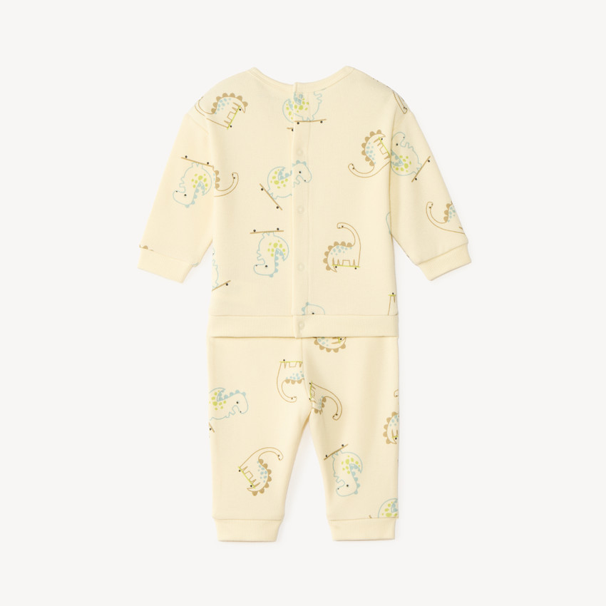 Conjunto de chándal con estampado de dino para bebé niño 