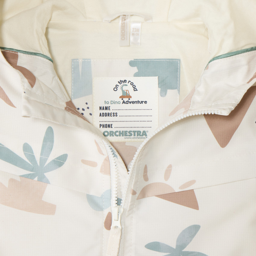 Cortavientos de ripstop con estampado de dinosaurios para bebé niño 