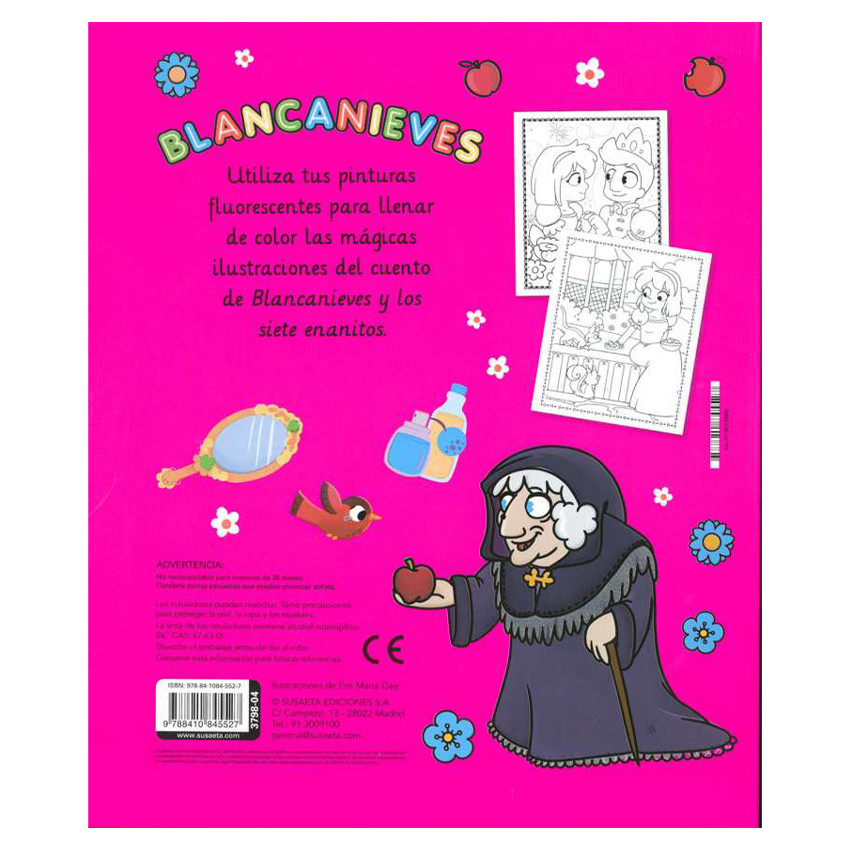 Libro para colorear Blancanieves +5 años 