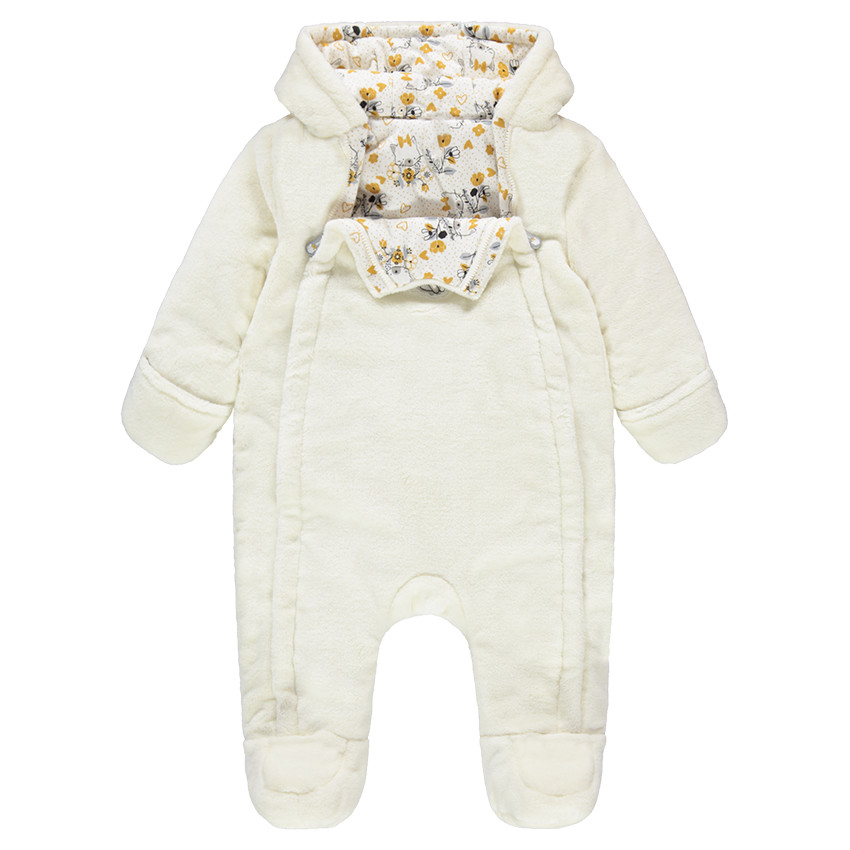 Buzo de borreguito con forro de punto y estampado all-over 