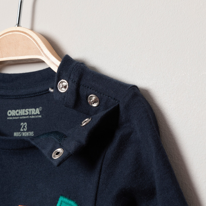 Camiseta de manga larga motivo crocodilo bordado  Additional Camiseta de manga larga motivo crocodilo bordado