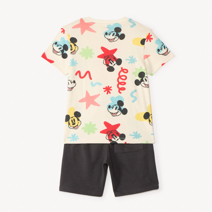 Conjunto de 2 piezas: camiseta de manga corta + shorts de Mickey Disney para niño. 