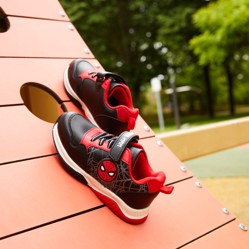 Zapatillas de Spider-Man con cordones elásticos y velcro para niño 