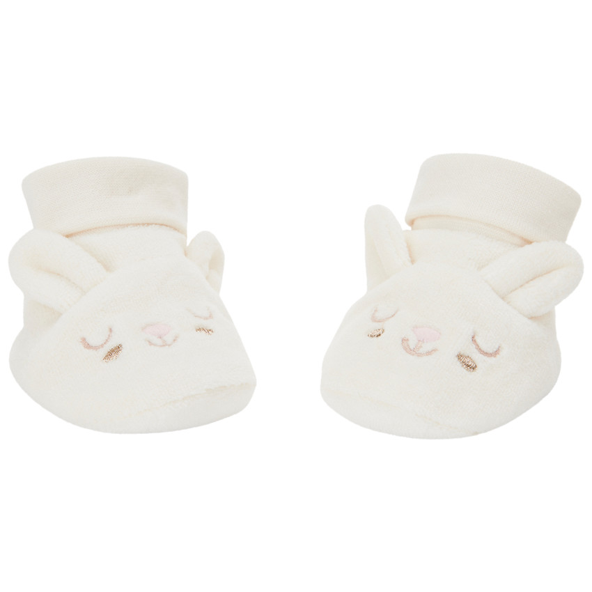Zapatillas de terciopelo con diseño de conejito para bebé 