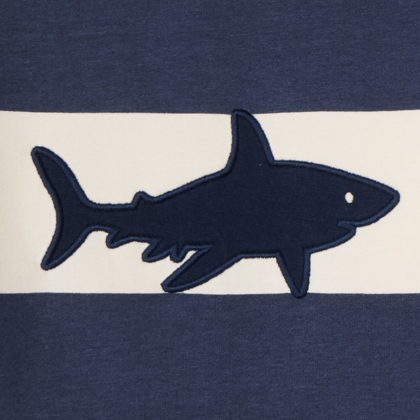 Sudadera de felpa con tiburón bordado para niño 