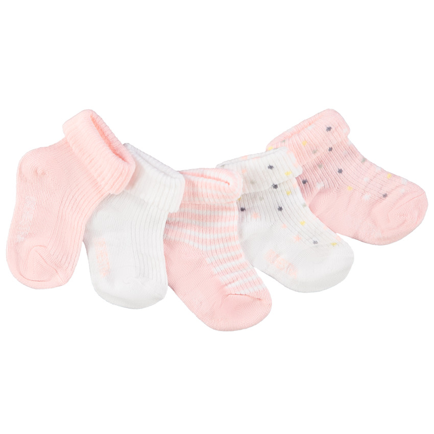 Lote de 5 pares de calcetines de punto elástico para bebés prematuros 