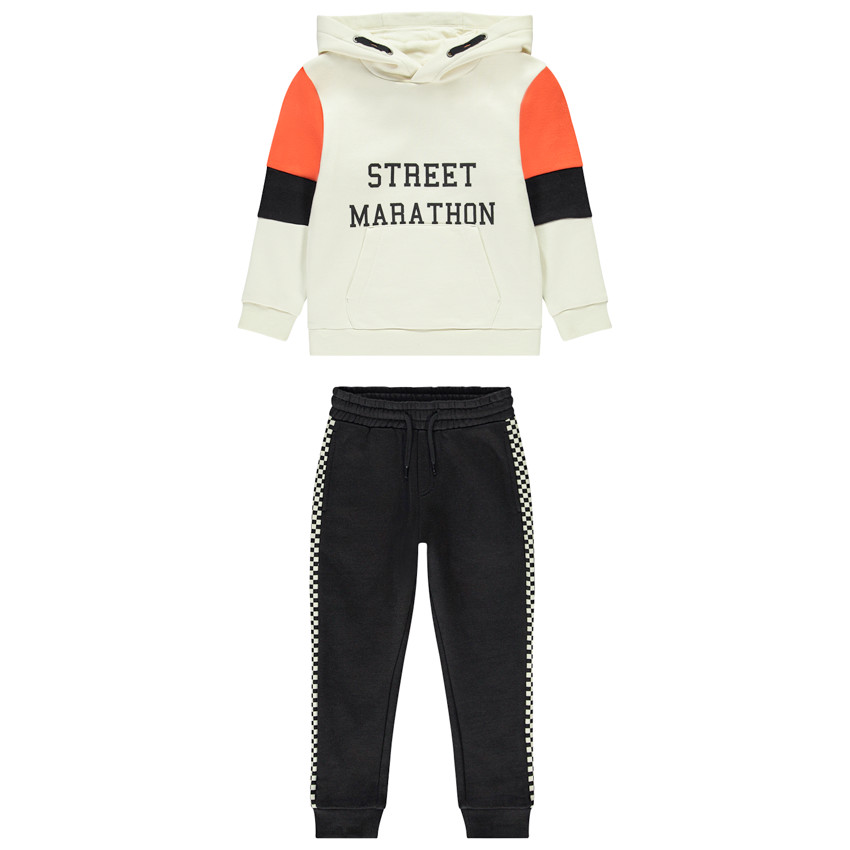 Ensemble jogging molleton avec capuche pour garçon 