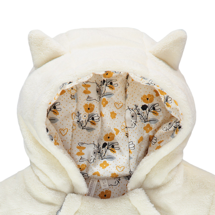 Buzo de borreguito con forro de punto y estampado all-over 