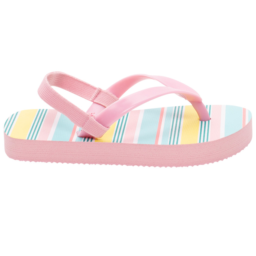 Sandalias de rayas multicolores para bebé niña 