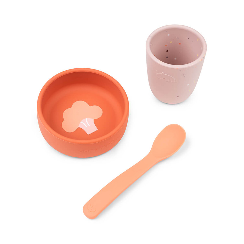 Coffret repas en silicone Papaye  Additional Coffret repas en silicone Papaye