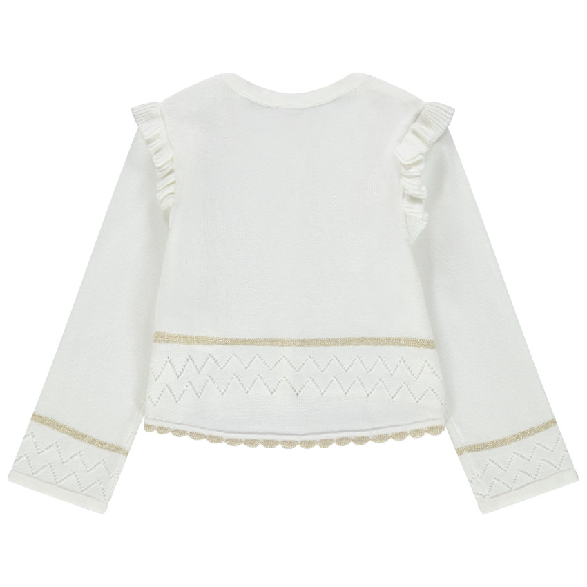 Chaqueta de punto con toques dorados 