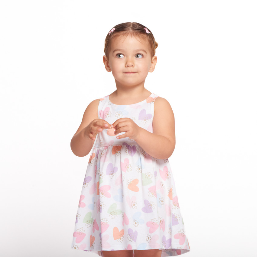 Vestido sin mangas con estampado fantasía para bebé niña 