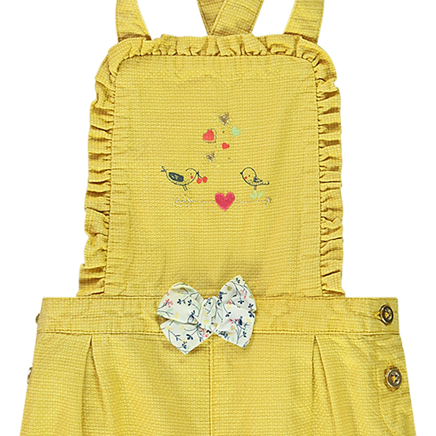Salopette courte avec noeud fantaisie pour bébé fille  Additional Salopette courte avec noeud fantaisie pour bébé fille