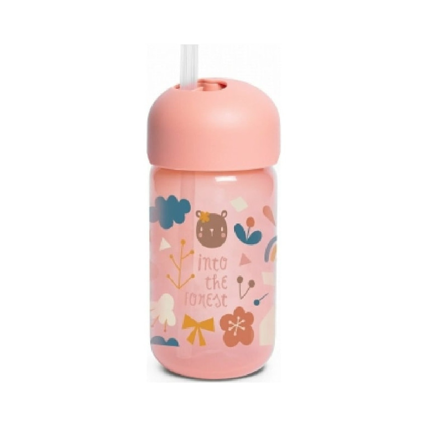 Botella con pajita +18M 340 ml – Forest rosa Main Botella con pajita +18M 340 ml – Forest rosa