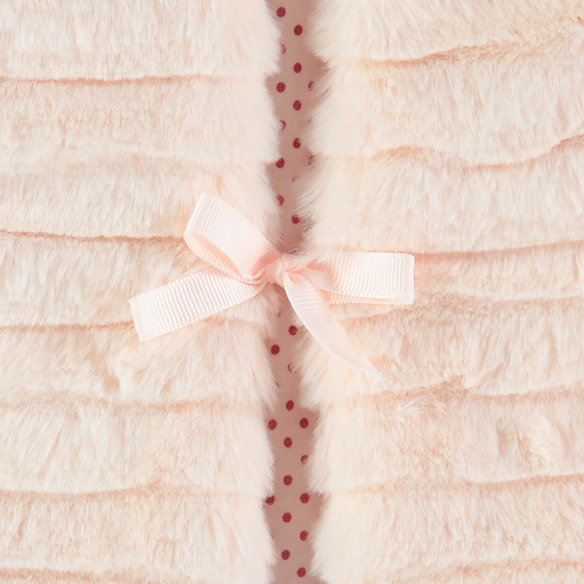 Chaleco sin manga falsa piel forrado jersey 