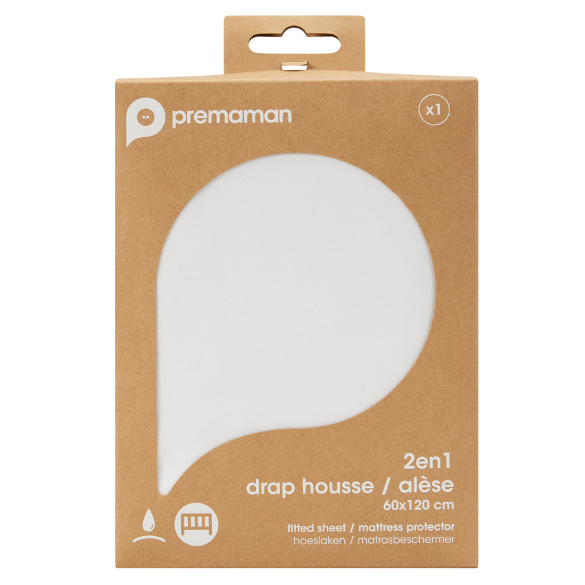 Sábana bajera 2 en 1 60 x 120 cm 